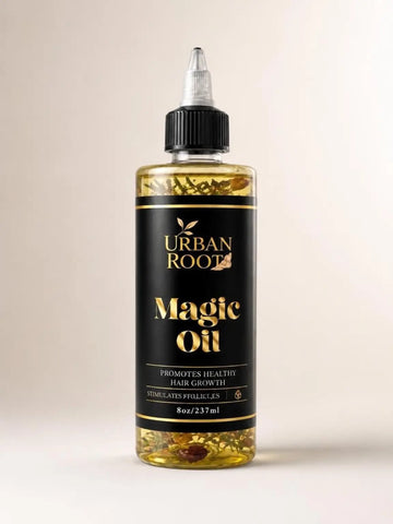 8oz bottle of My Store Rosemary Hair Growth & Scalp Oil showing the glass bottle with dropper and fresh rosemary sprigs.